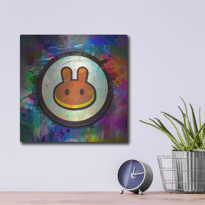 Luxe Metal Art 'Pancake Swap Crypto' by Luxe Metal Art Portfolio,12x12