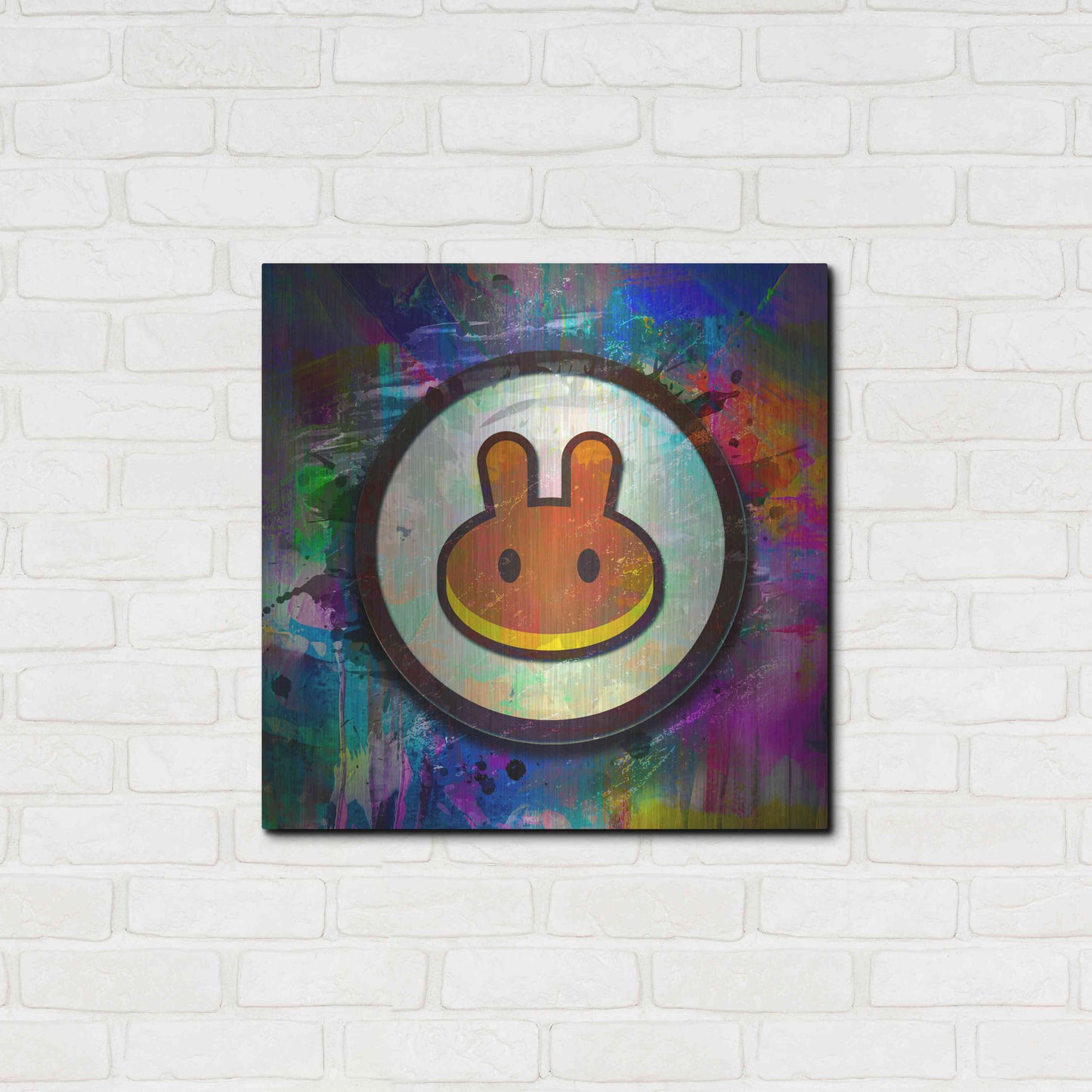 Luxe Metal Art 'Pancake Swap Crypto' by Luxe Metal Art Portfolio,24x24