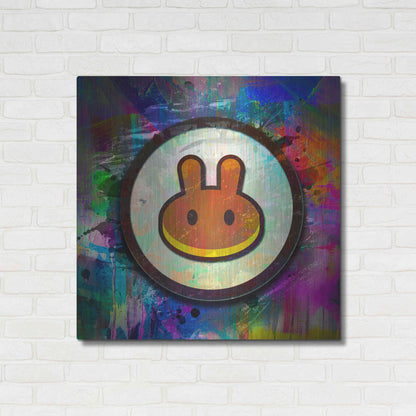 Luxe Metal Art 'Pancake Swap Crypto' by Luxe Metal Art Portfolio,36x36