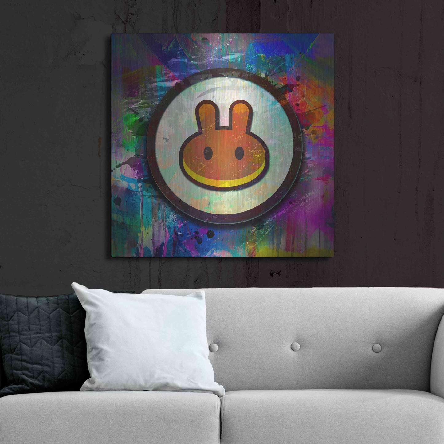 Luxe Metal Art 'Pancake Swap Crypto' by Luxe Metal Art Portfolio,36x36