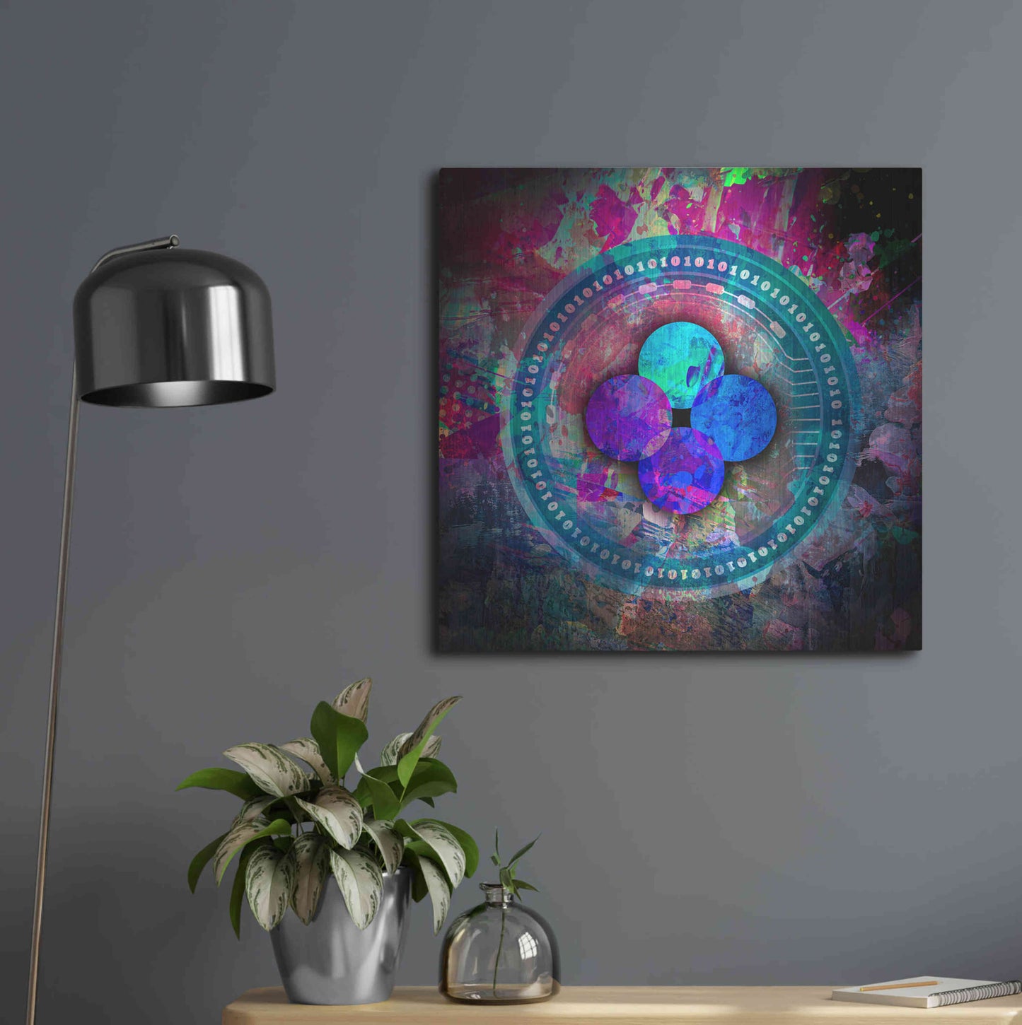 Luxe Metal Art 'OKB Crypto' by Luxe Metal Art Portfolio,24x24