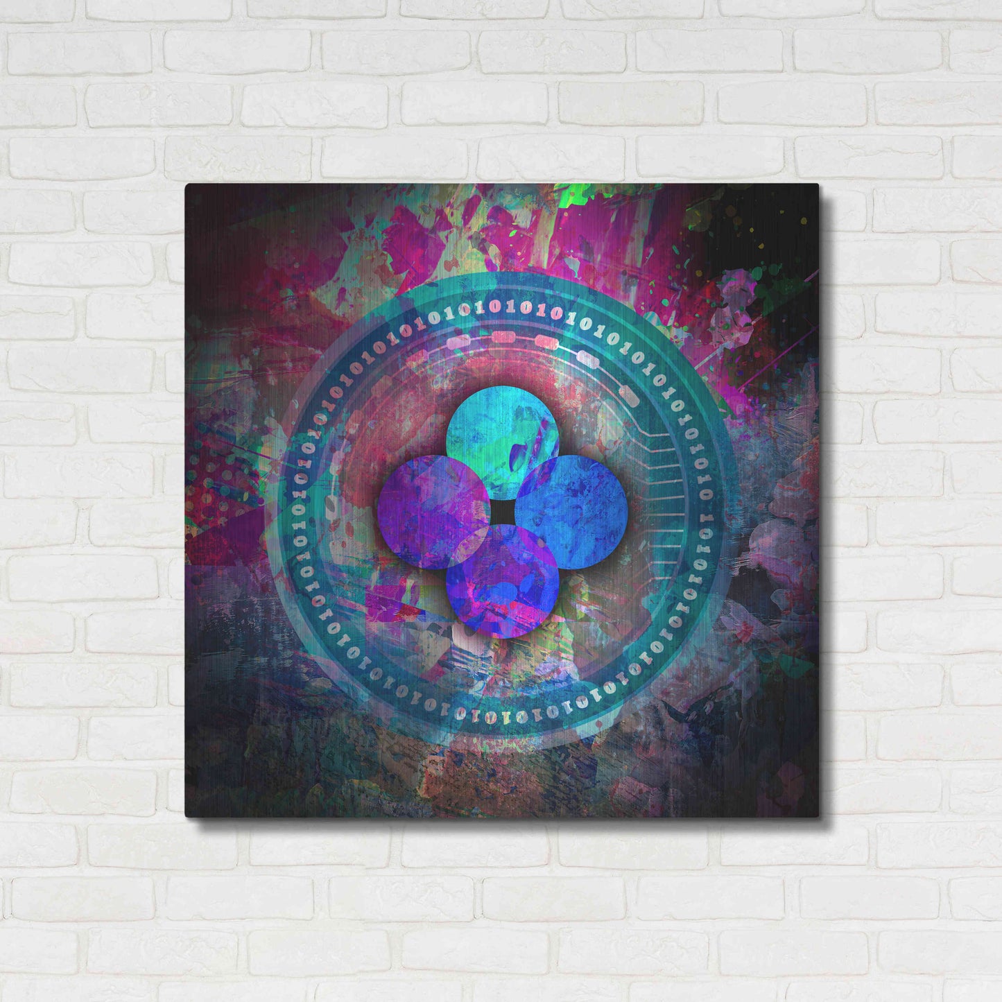 Luxe Metal Art 'OKB Crypto' by Luxe Metal Art Portfolio,36x36