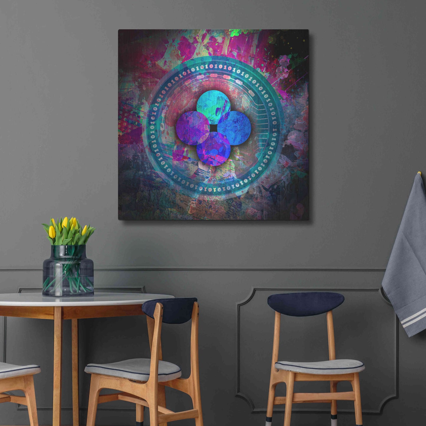 Luxe Metal Art 'OKB Crypto' by Luxe Metal Art Portfolio,36x36