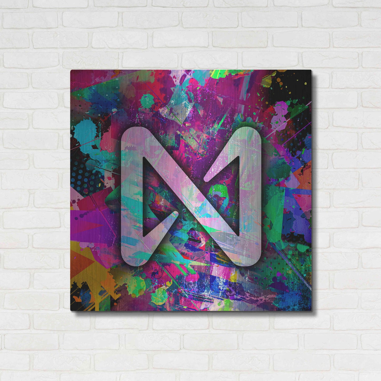 Luxe Metal Art 'NEAR Crypto' by Luxe Metal Art Portfolio,36x36