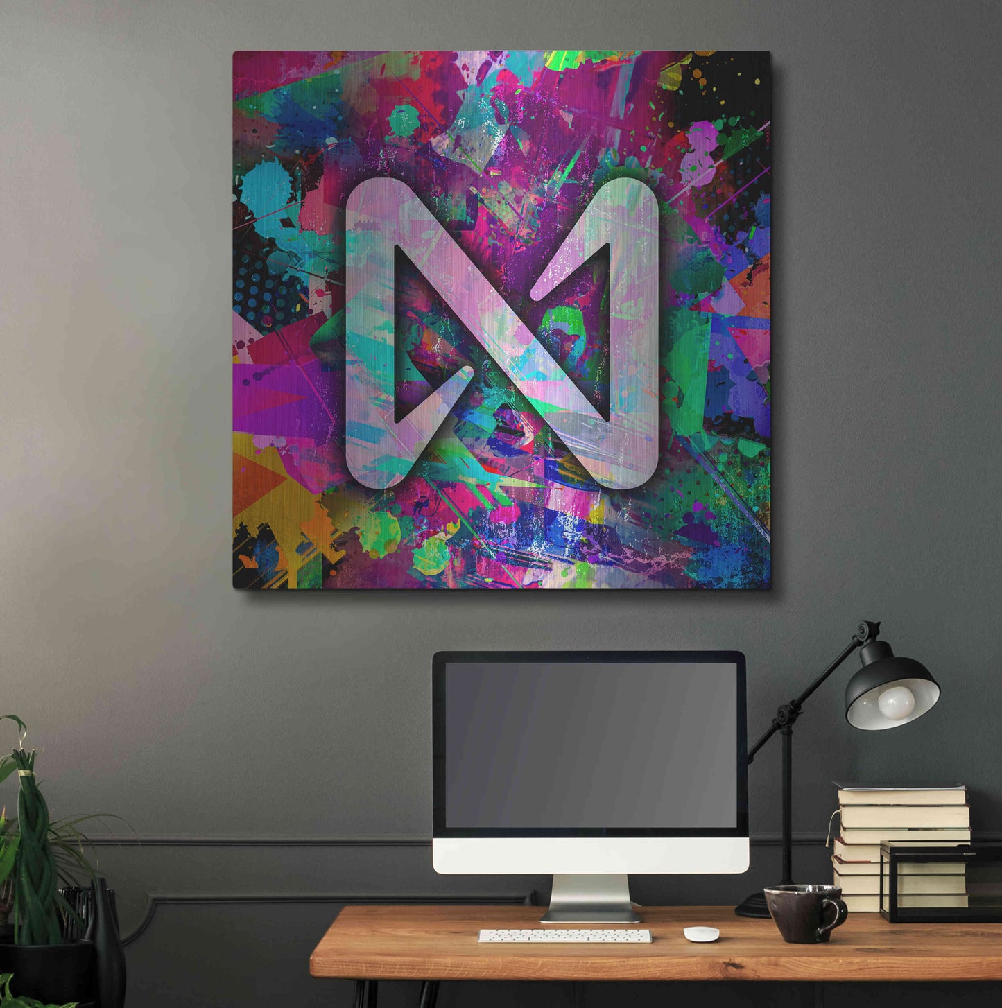 Luxe Metal Art 'NEAR Crypto' by Luxe Metal Art Portfolio,36x36