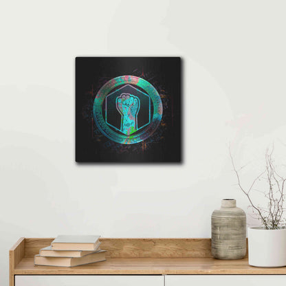 Luxe Metal Art 'Metahero Crypto' by Luxe Metal Art Portfolio,12x12