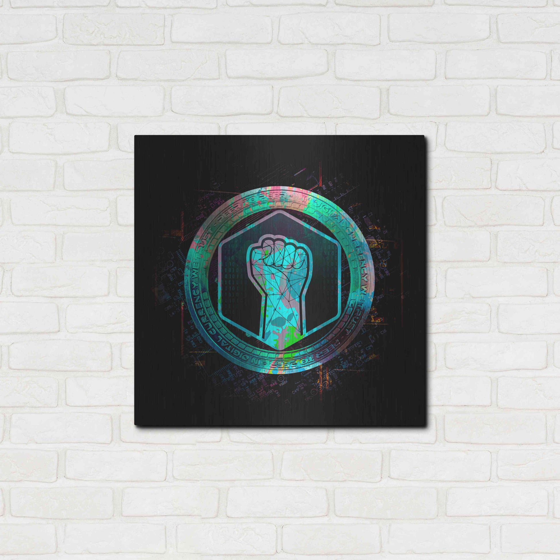 Luxe Metal Art 'Metahero Crypto' by Luxe Metal Art Portfolio,24x24