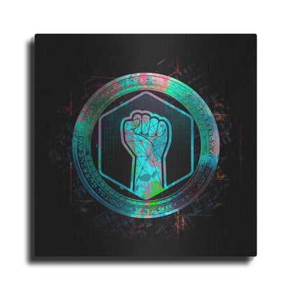 Luxe Metal Art 'Metahero Crypto' by Luxe Metal Art Portfolio