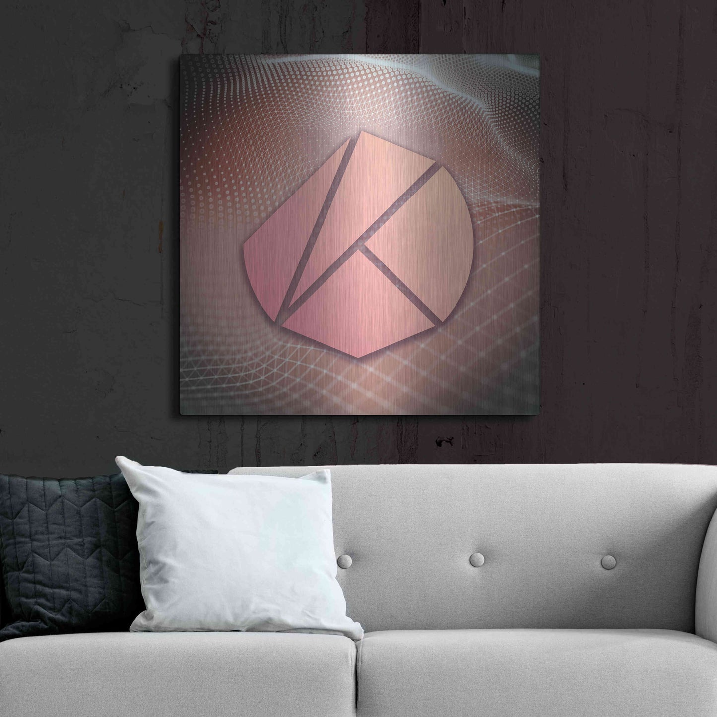Luxe Metal Art 'KLAY Klaytn Crypto' by Luxe Metal Art Portfolio,36x36