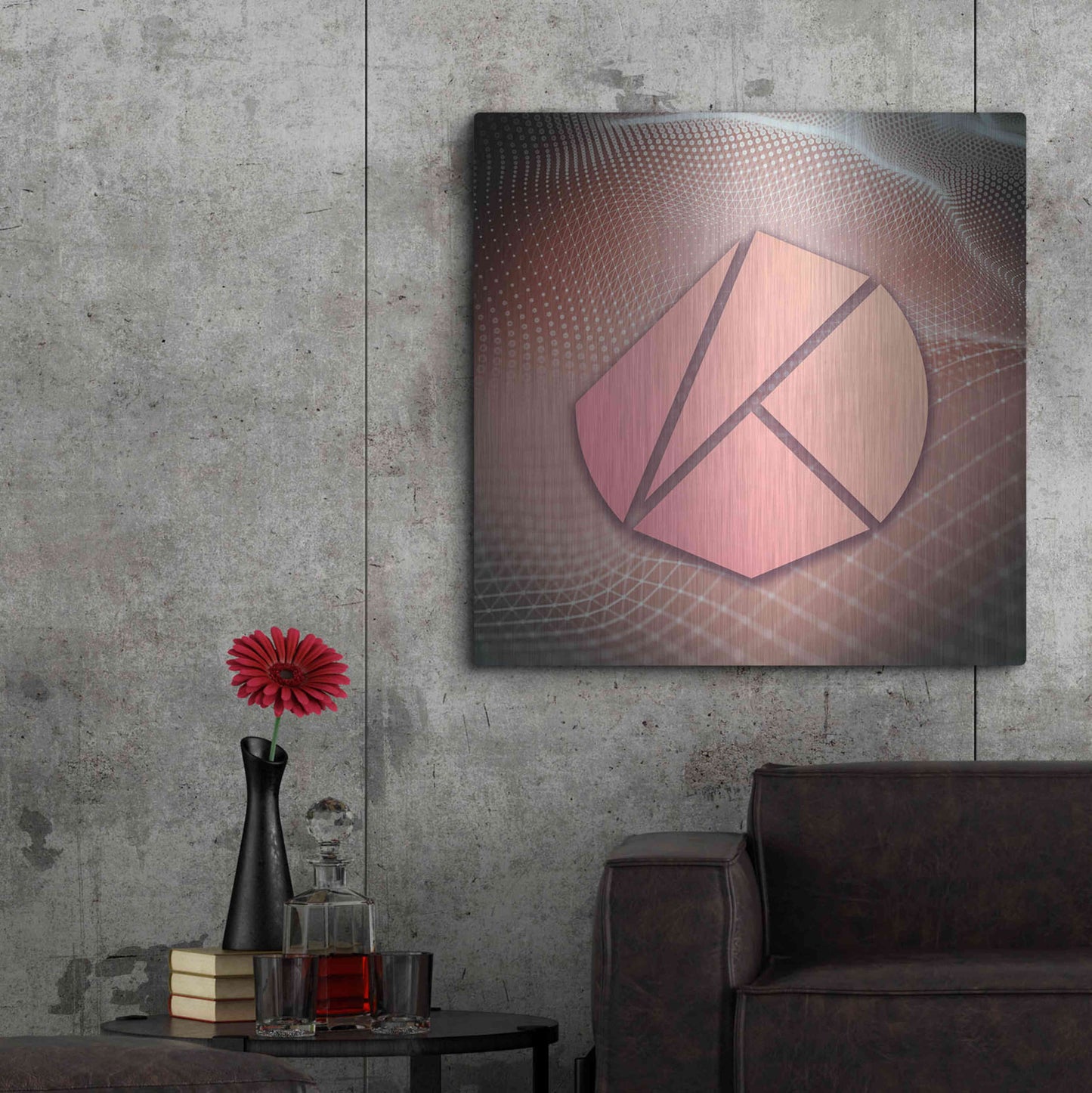 Luxe Metal Art 'KLAY Klaytn Crypto' by Luxe Metal Art Portfolio,36x36