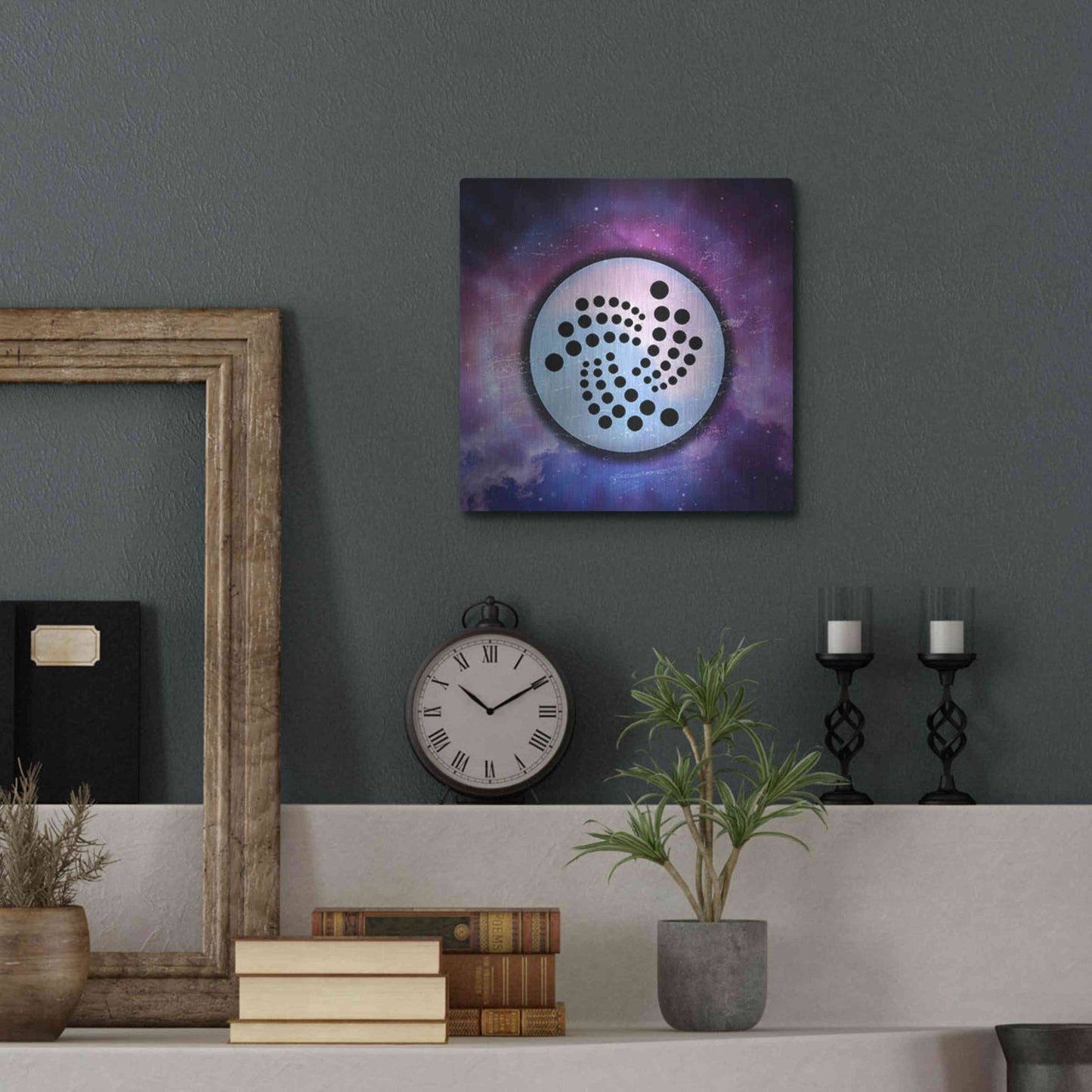 Luxe Metal Art 'IOTA Crypto Universe' by Luxe Metal Art Portfolio,12x12