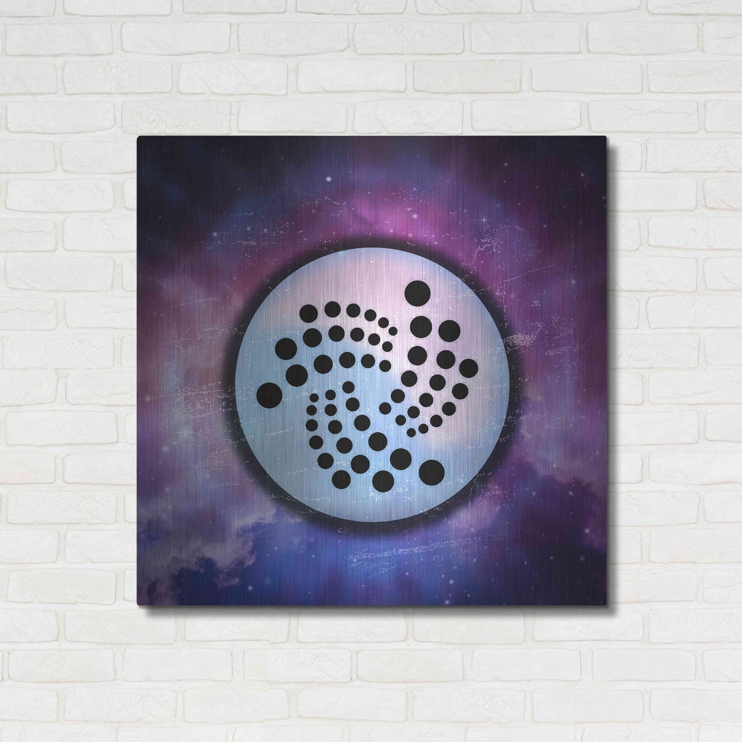 Luxe Metal Art 'IOTA Crypto Universe' by Luxe Metal Art Portfolio,36x36