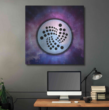 Luxe Metal Art 'IOTA Crypto Universe' by Luxe Metal Art Portfolio,36x36