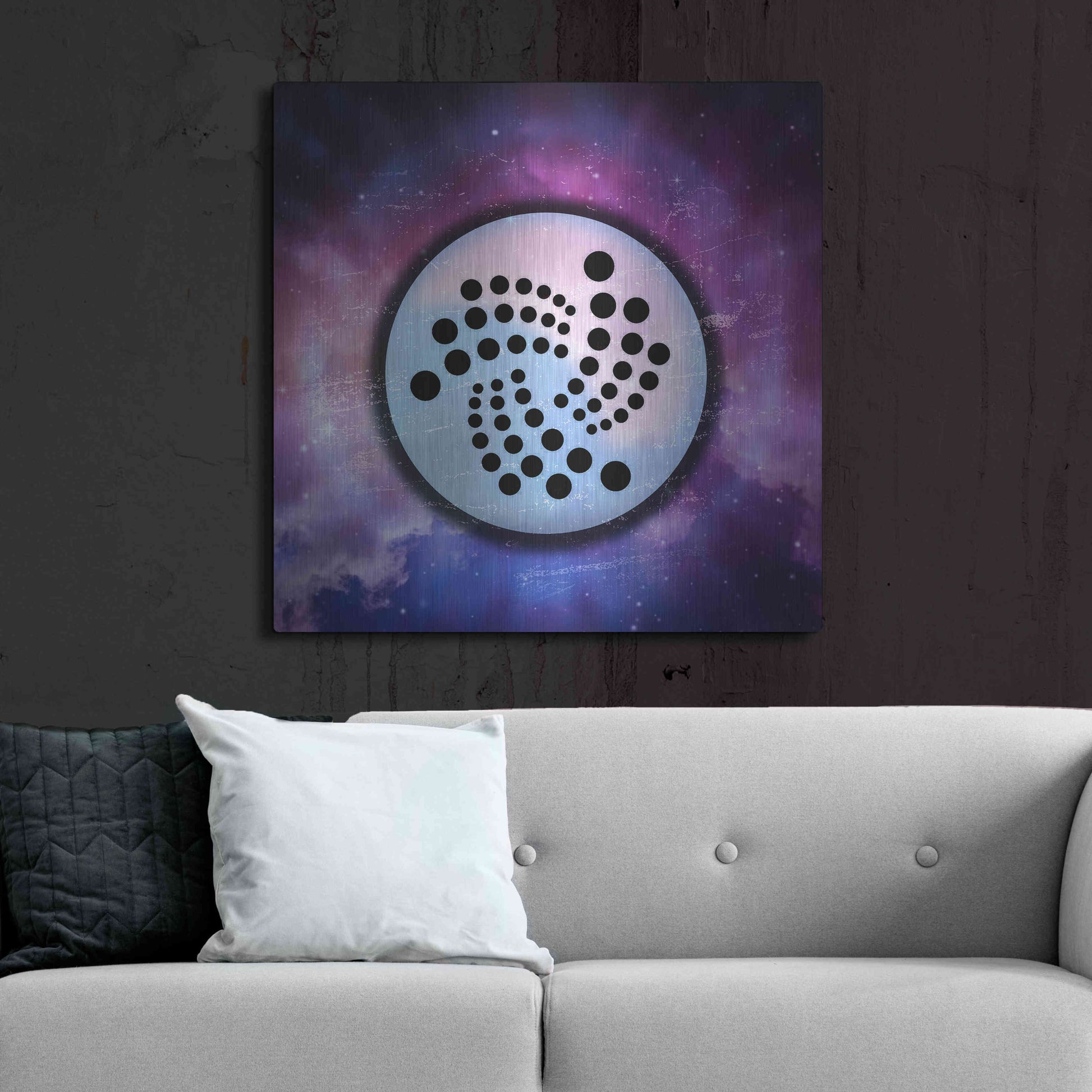 Luxe Metal Art 'IOTA Crypto Universe' by Luxe Metal Art Portfolio,36x36