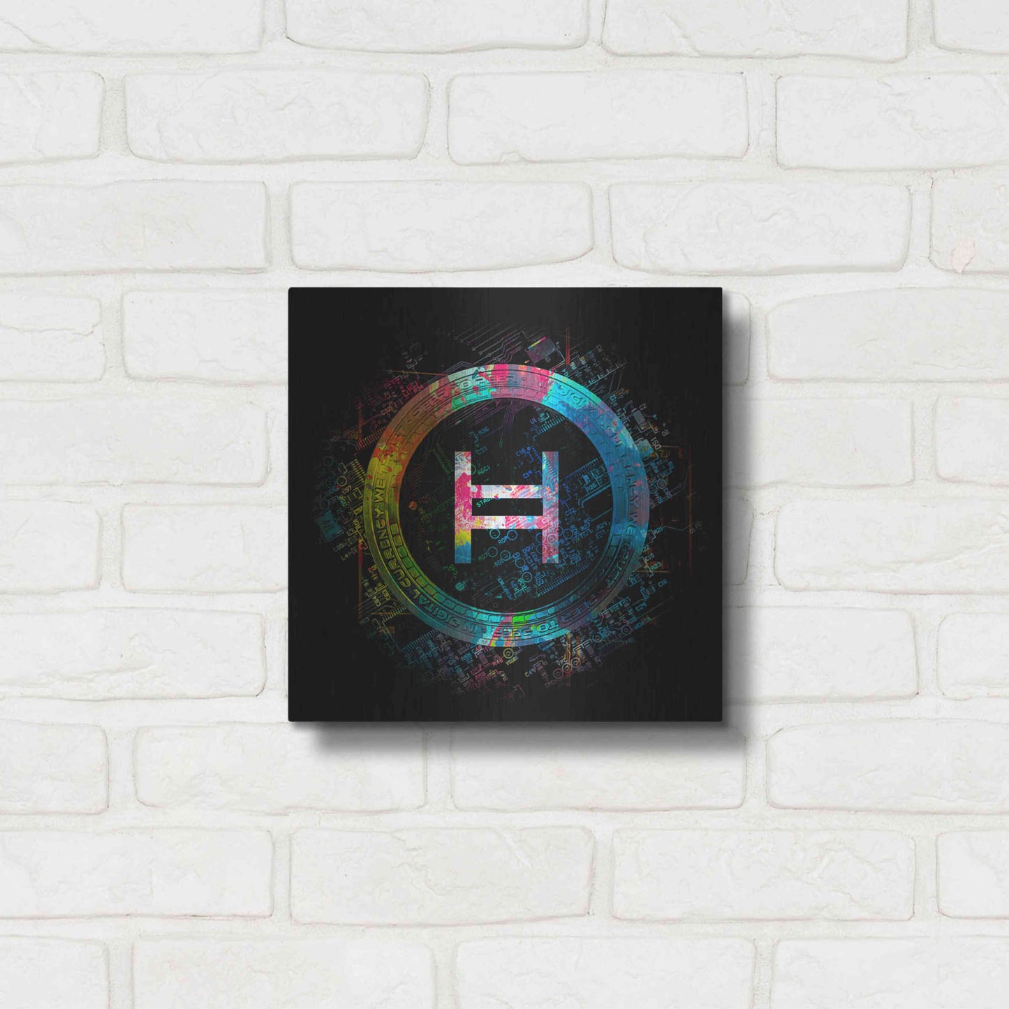 Luxe Metal Art 'HBAR Hedera Crypto' by Luxe Metal Art Portfolio,12x12