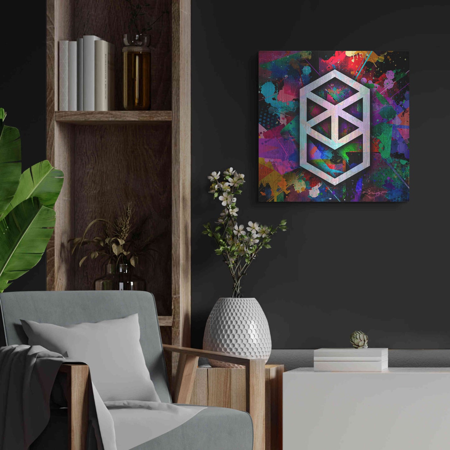 Luxe Metal Art 'FTM Fantom Crypto' by Luxe Metal Art Portfolio,24x24