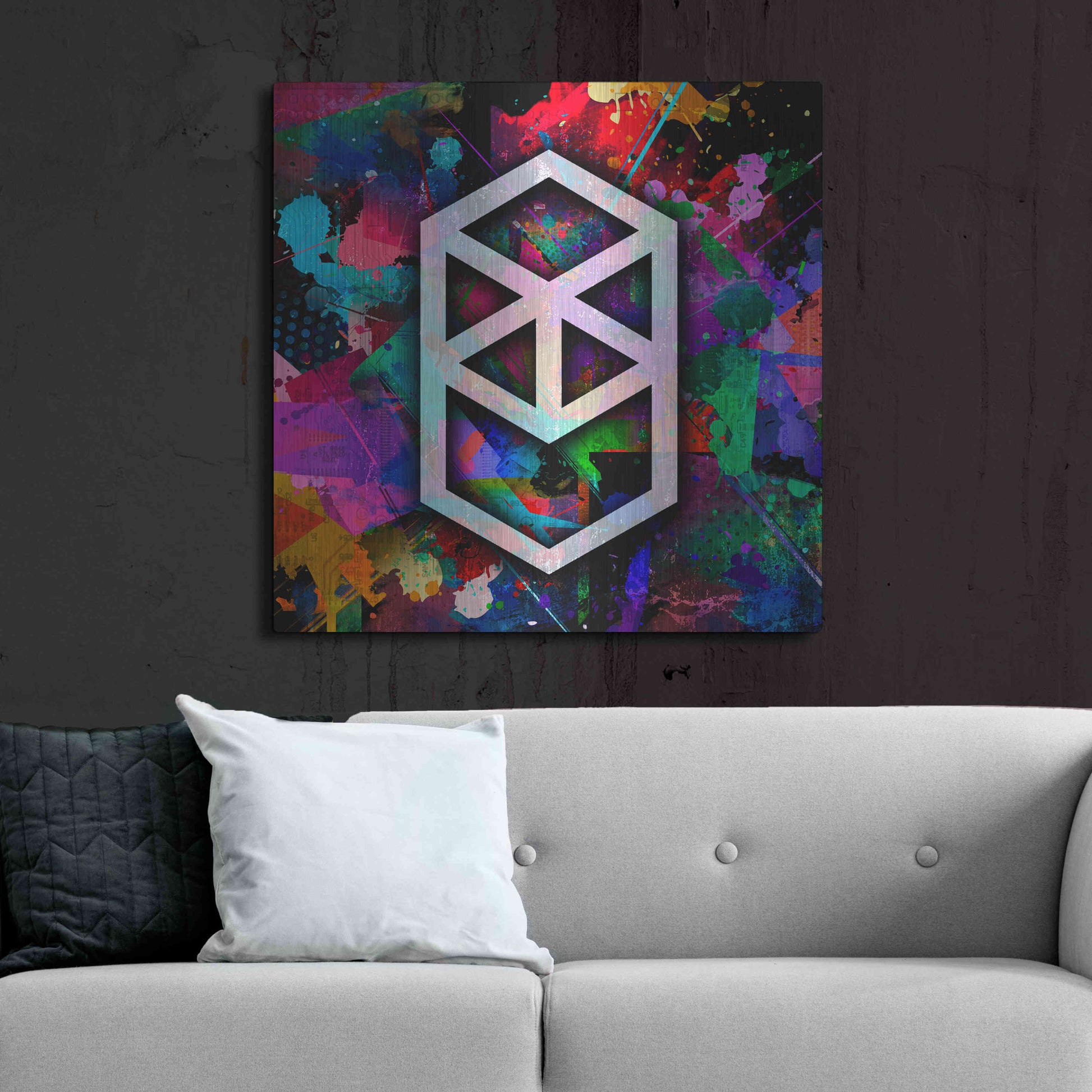 Luxe Metal Art 'FTM Fantom Crypto' by Luxe Metal Art Portfolio,36x36