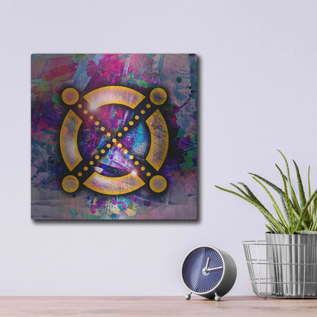Luxe Metal Art 'EGLD Elrond Crypto' by Luxe Metal Art Portfolio,12x12