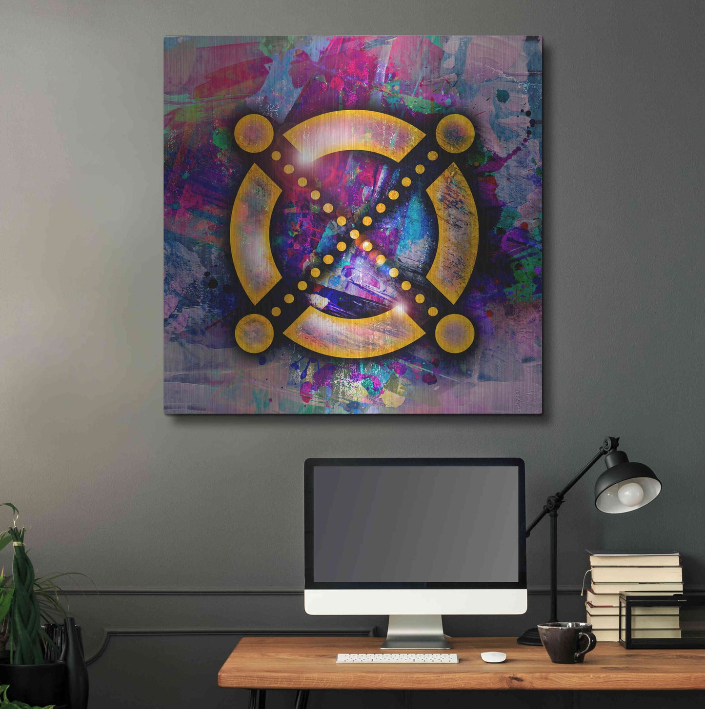 Luxe Metal Art 'EGLD Elrond Crypto' by Luxe Metal Art Portfolio,36x36