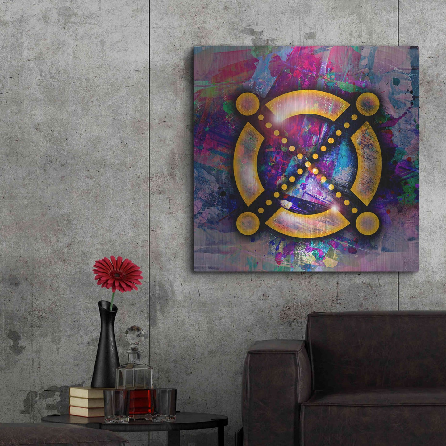 Luxe Metal Art 'EGLD Elrond Crypto' by Luxe Metal Art Portfolio,36x36