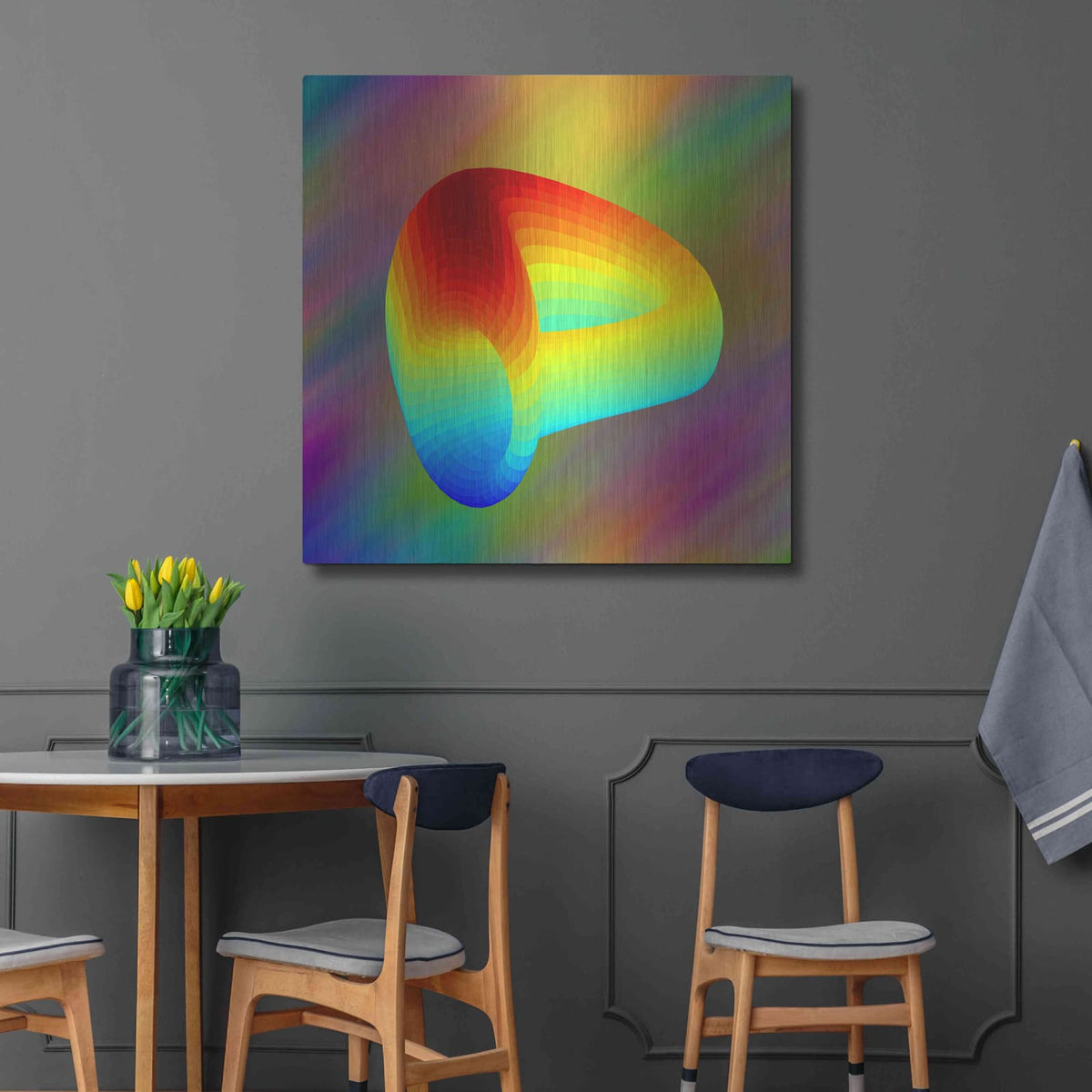 'Curve DAO CRV Crypto' by Valentyn Artemenko – Metal Wall Art, 36x36 room view