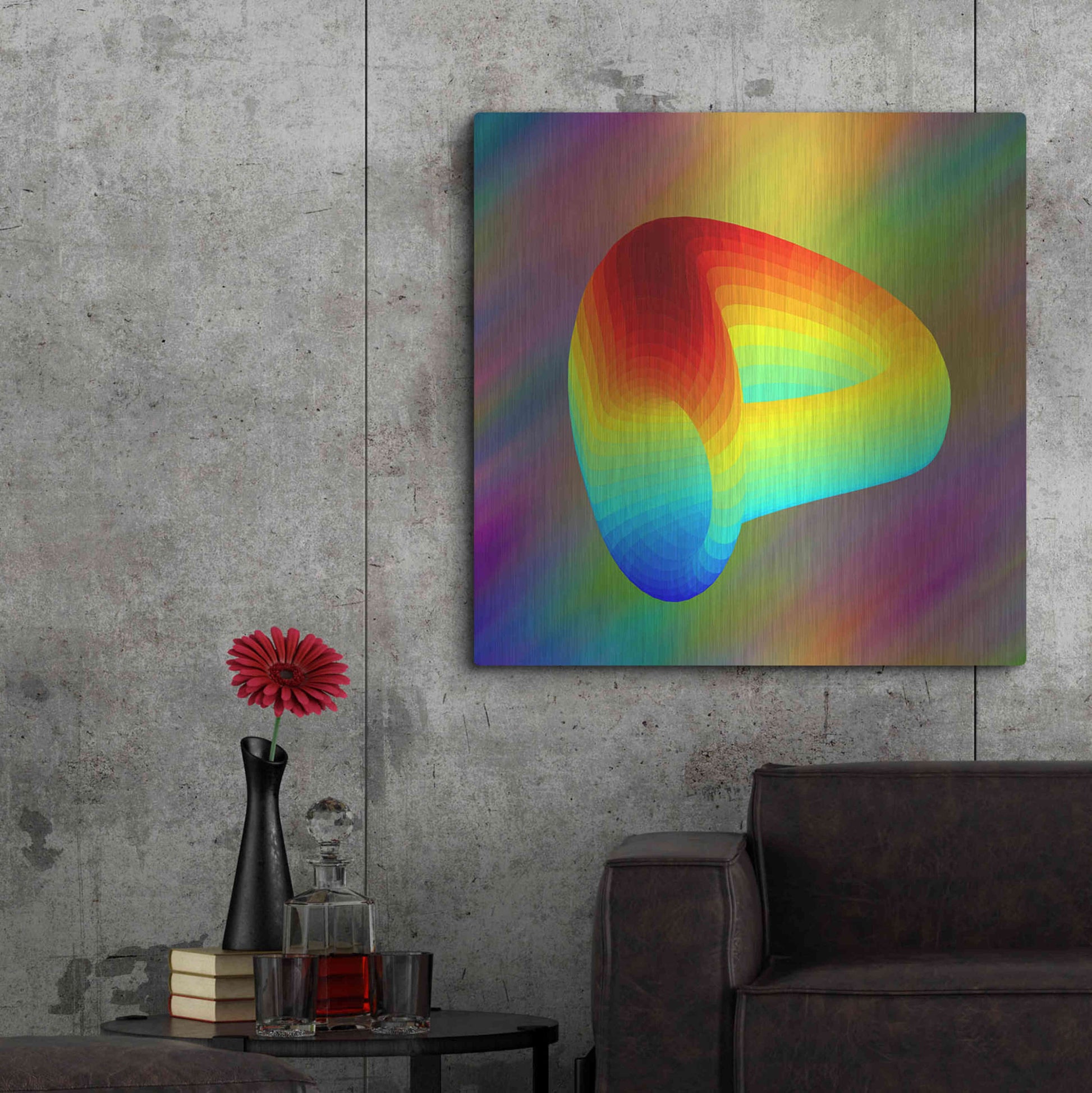 Luxe Metal Art 'Curve DAO CRV Crypto' by Luxe Metal Art Portfolio,36x36