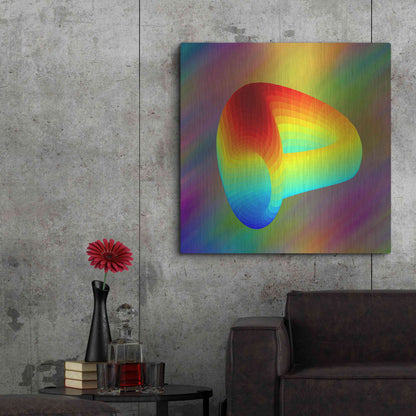 Luxe Metal Art 'Curve DAO CRV Crypto' by Luxe Metal Art Portfolio,36x36