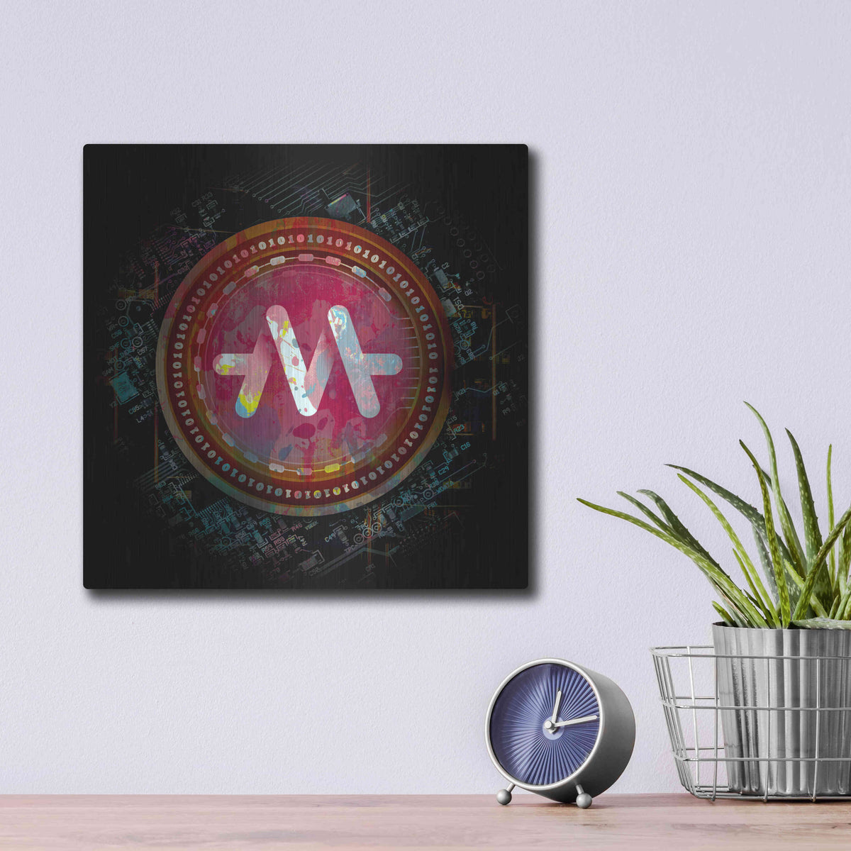Luxe Metal Art 'Meld Crypto' by Luxe Metal Art Portfolio,12x12