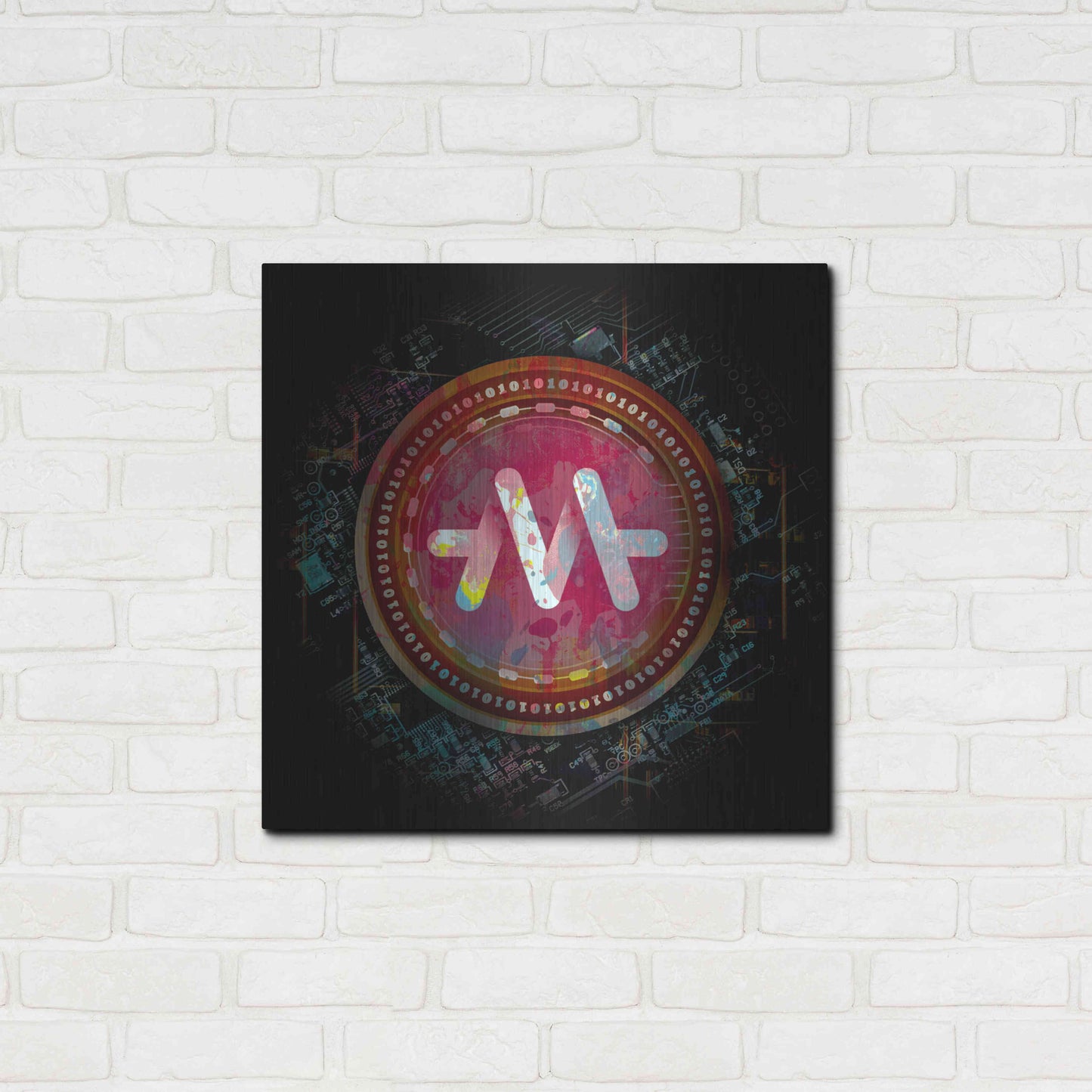 Luxe Metal Art 'Meld Crypto' by Luxe Metal Art Portfolio,24x24