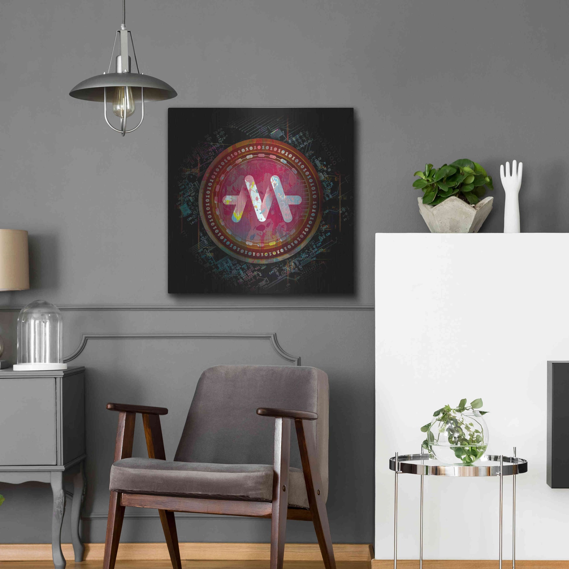 Luxe Metal Art 'Meld Crypto' by Luxe Metal Art Portfolio,24x24