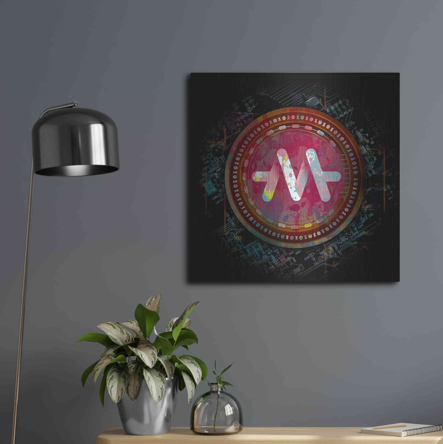 Luxe Metal Art 'Meld Crypto' by Luxe Metal Art Portfolio,24x24