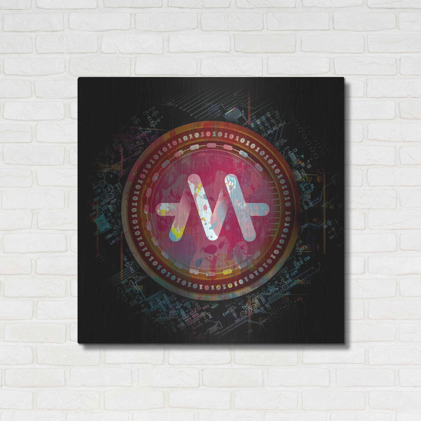 Luxe Metal Art 'Meld Crypto' by Luxe Metal Art Portfolio,36x36