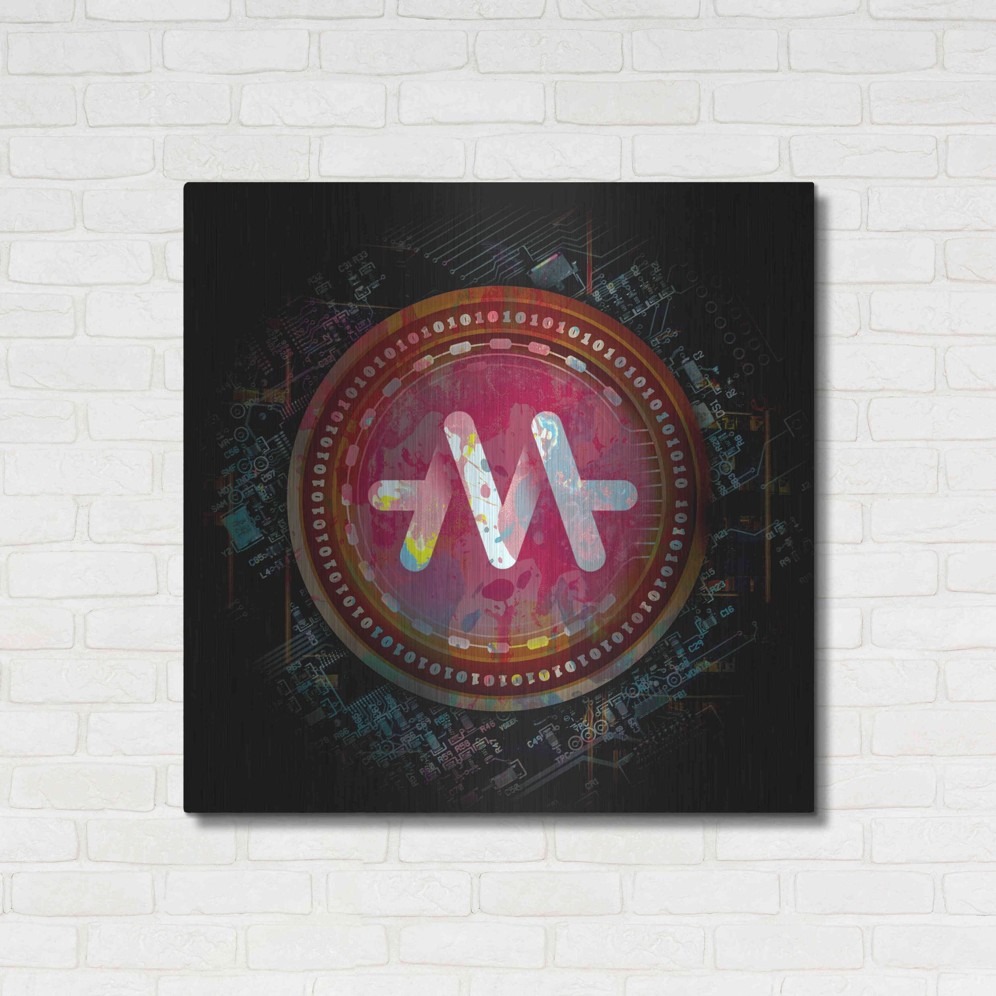 Luxe Metal Art 'Meld Crypto' by Luxe Metal Art Portfolio,36x36