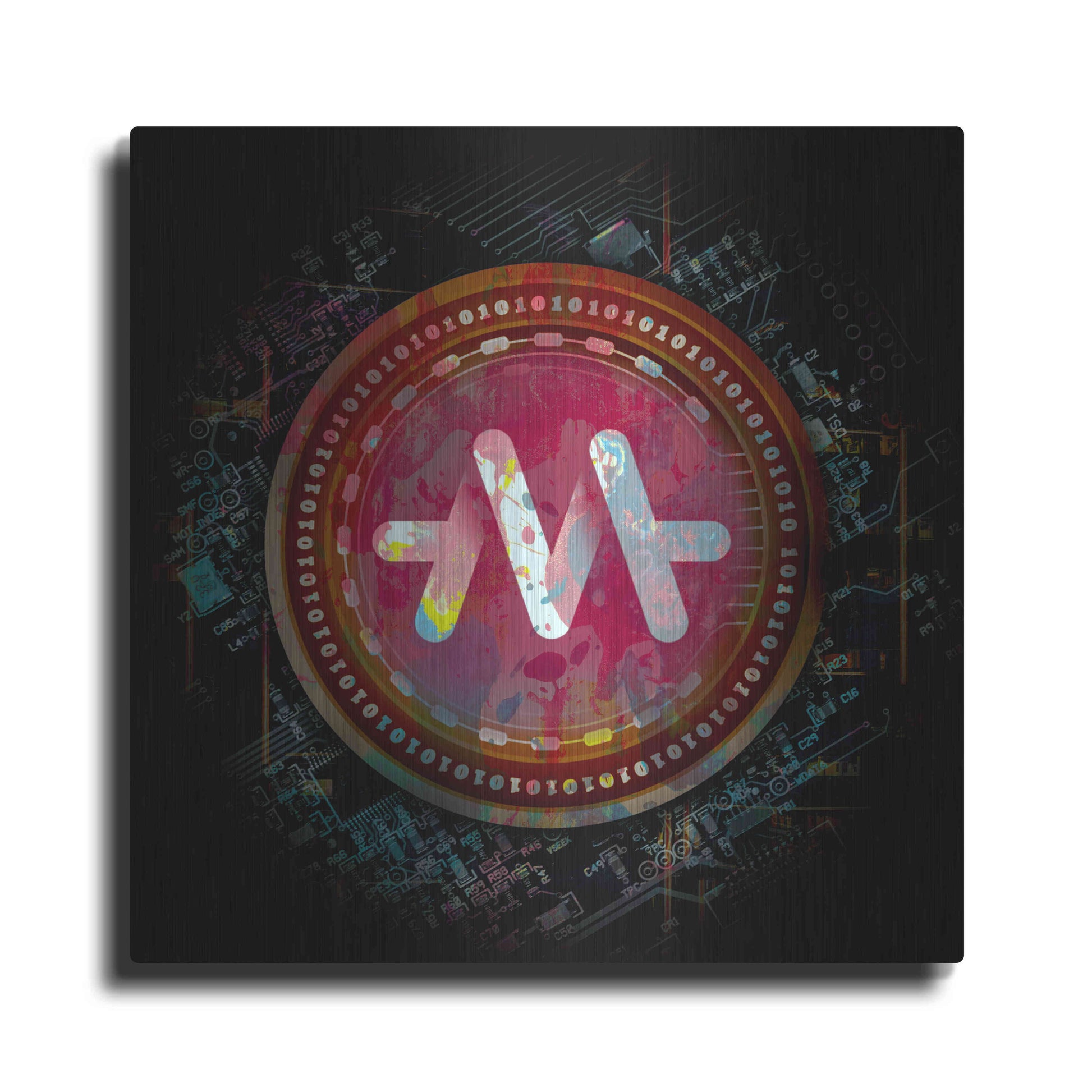 Luxe Metal Art 'Meld Crypto' by Luxe Metal Art Portfolio