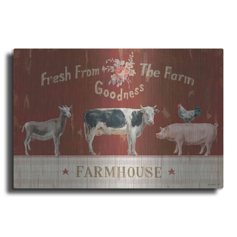 'Farm Patchwork II' by Danhui Nai – Metal Wall Art