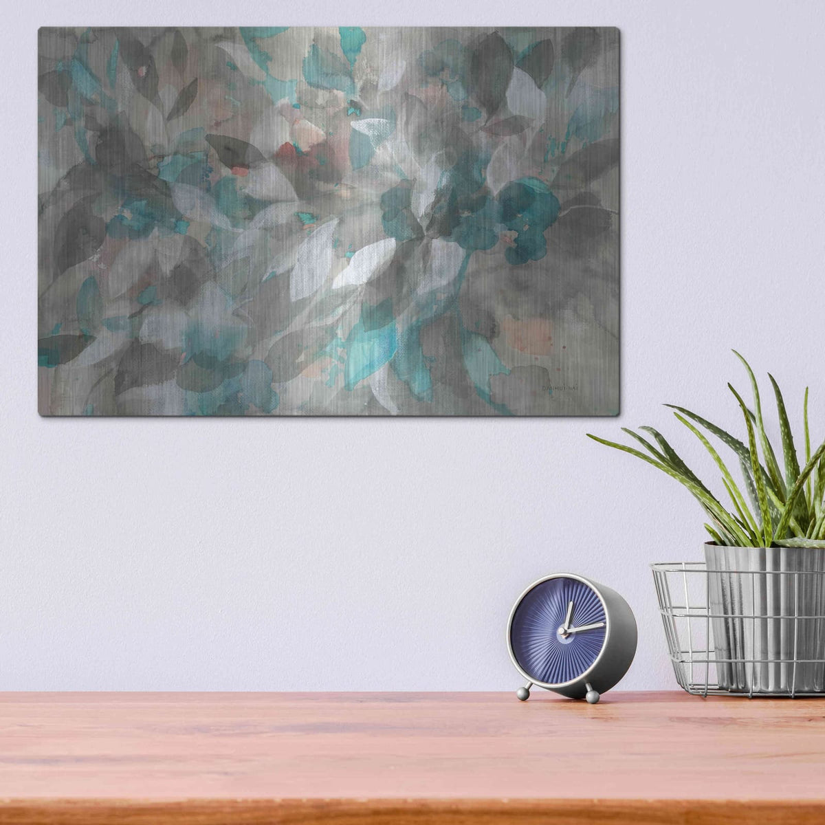 'Abstract Nature' by Danhui Nai – Metal Wall Art, 16x12 room view
