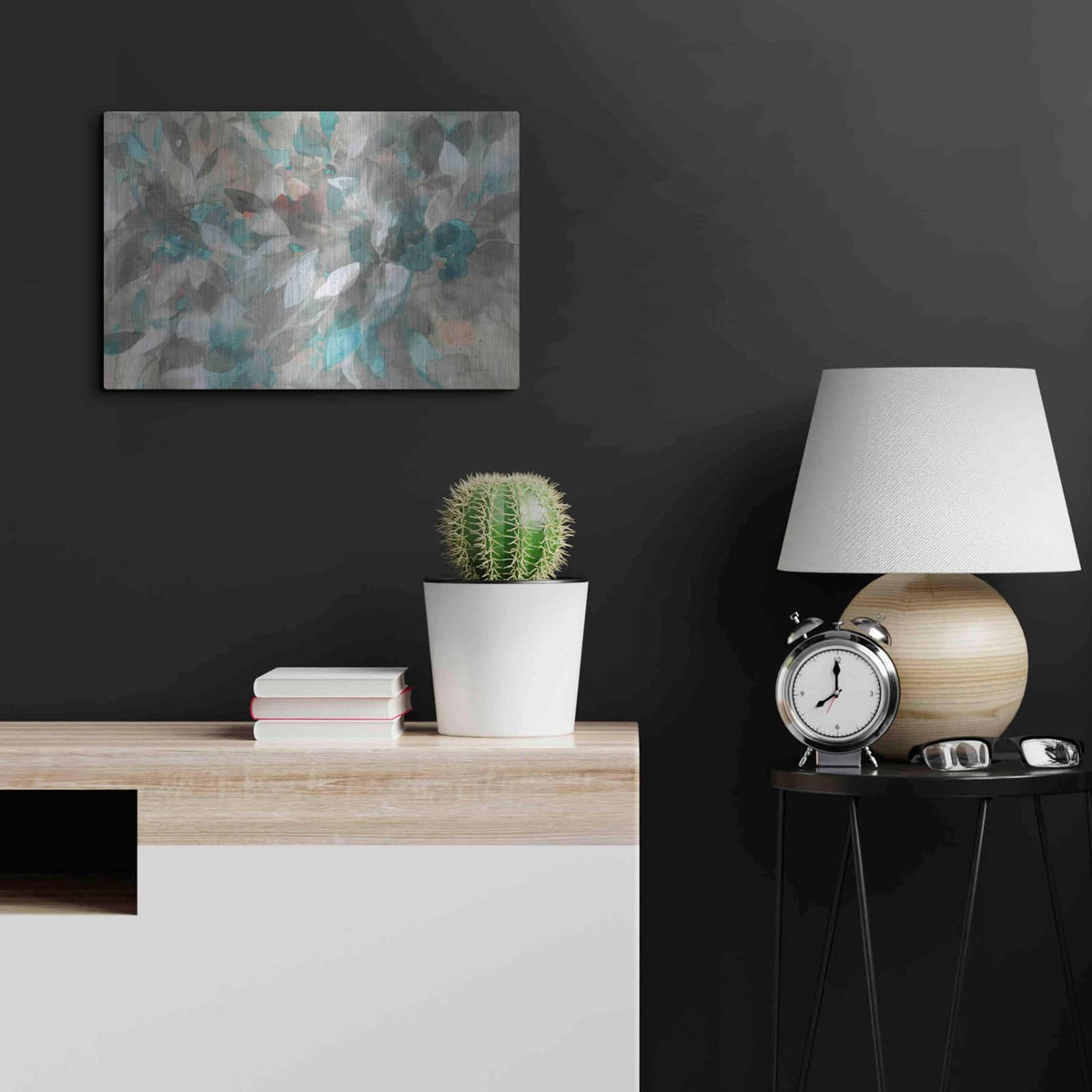 'Abstract Nature' by Danhui Nai – Metal Wall Art, 24x16 room view