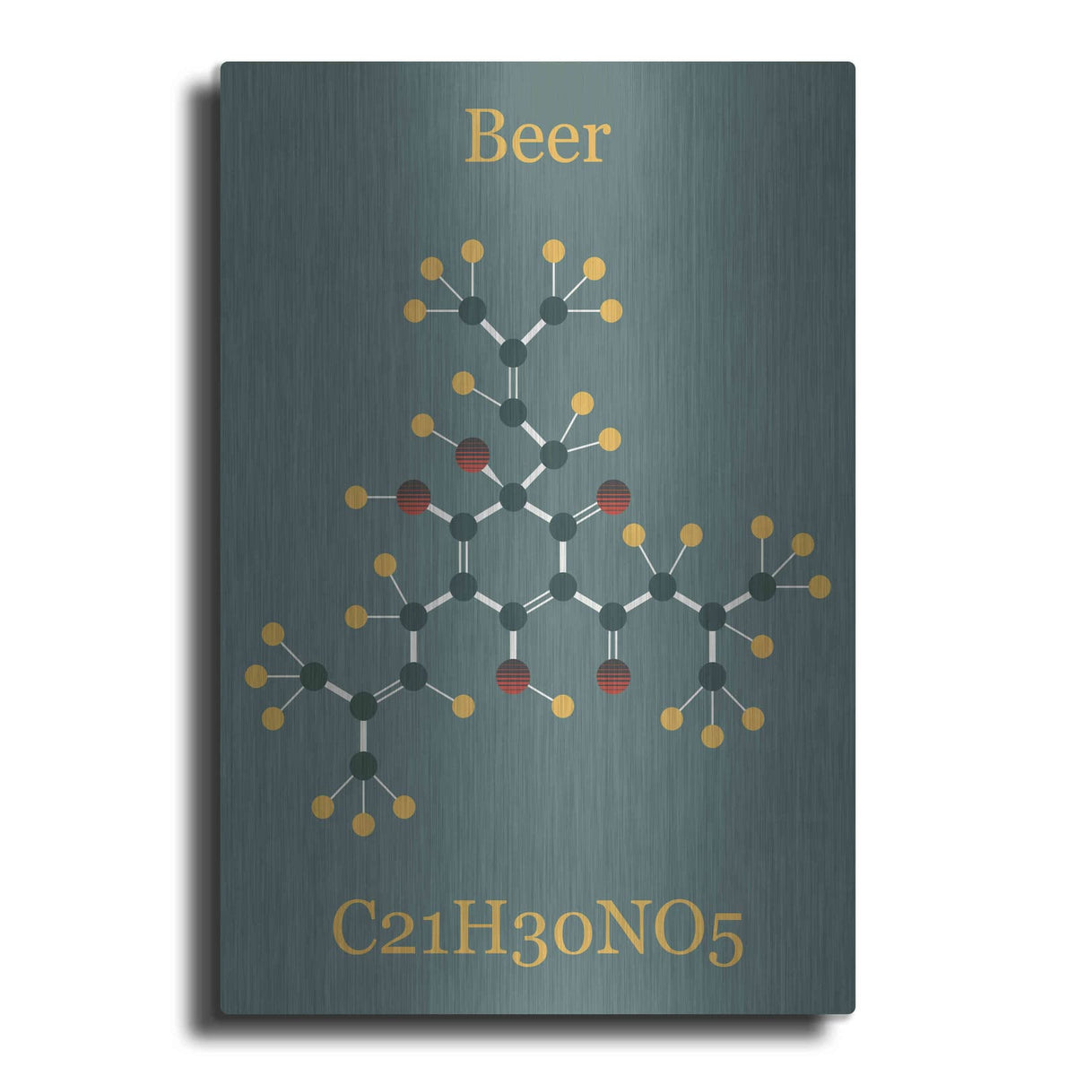 'Beer Molecule II' by Maxim – Metal Wall Art