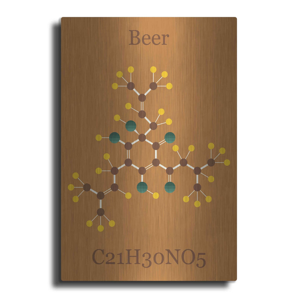 'Beer Molecule I' by Maxim – Metal Wall Art