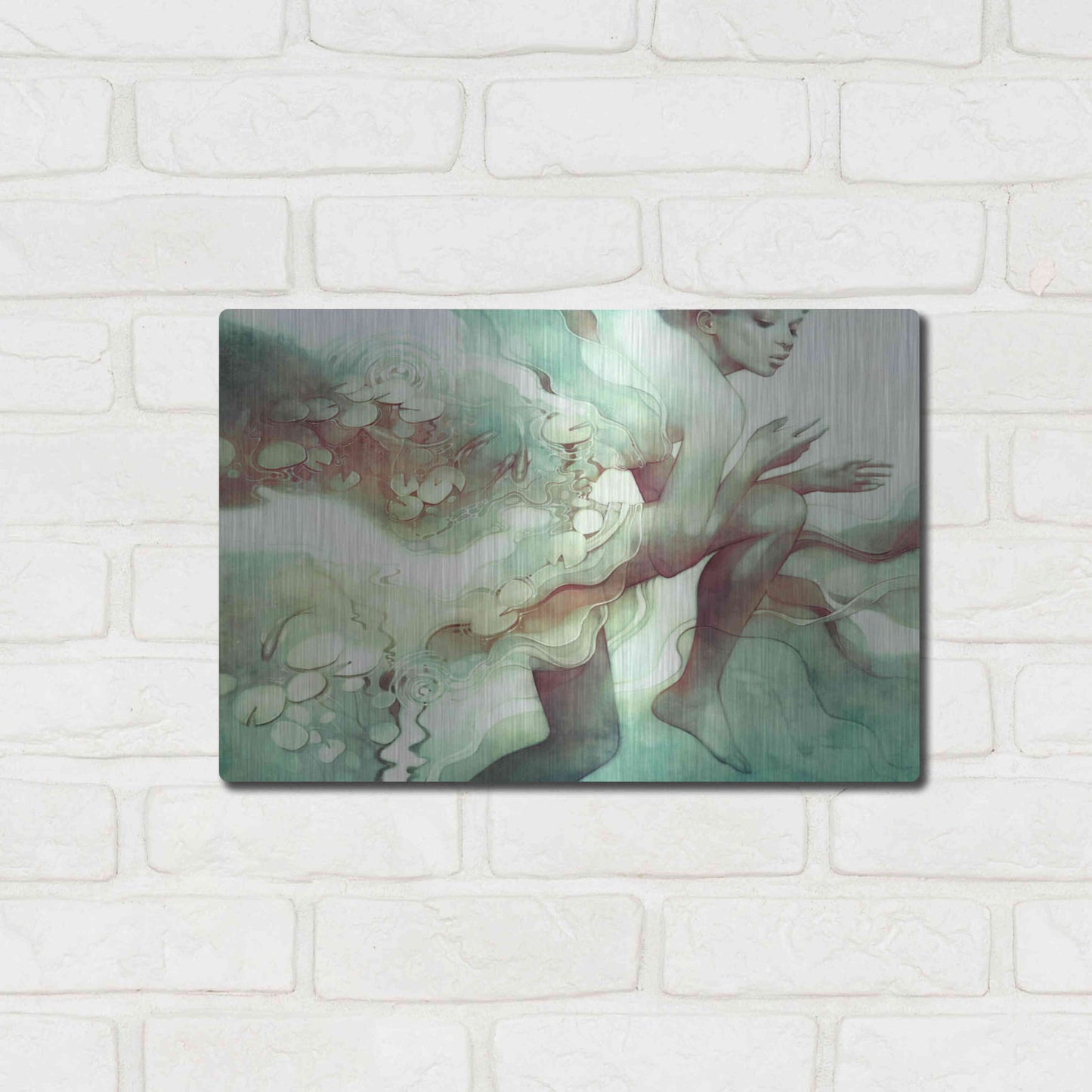 Luxe Metal Art 'Flood' by Anna Dittman, Metal Wall Art,16x12