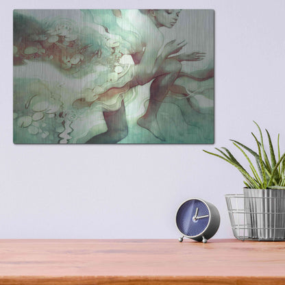 Luxe Metal Art 'Flood' by Anna Dittman, Metal Wall Art,16x12