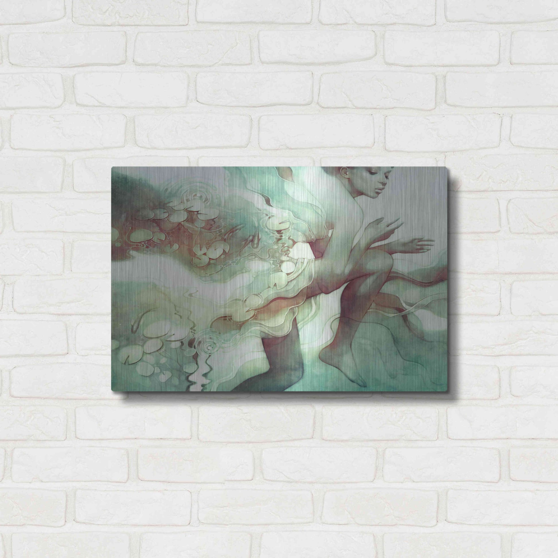 Luxe Metal Art 'Flood' by Anna Dittman, Metal Wall Art,24x16