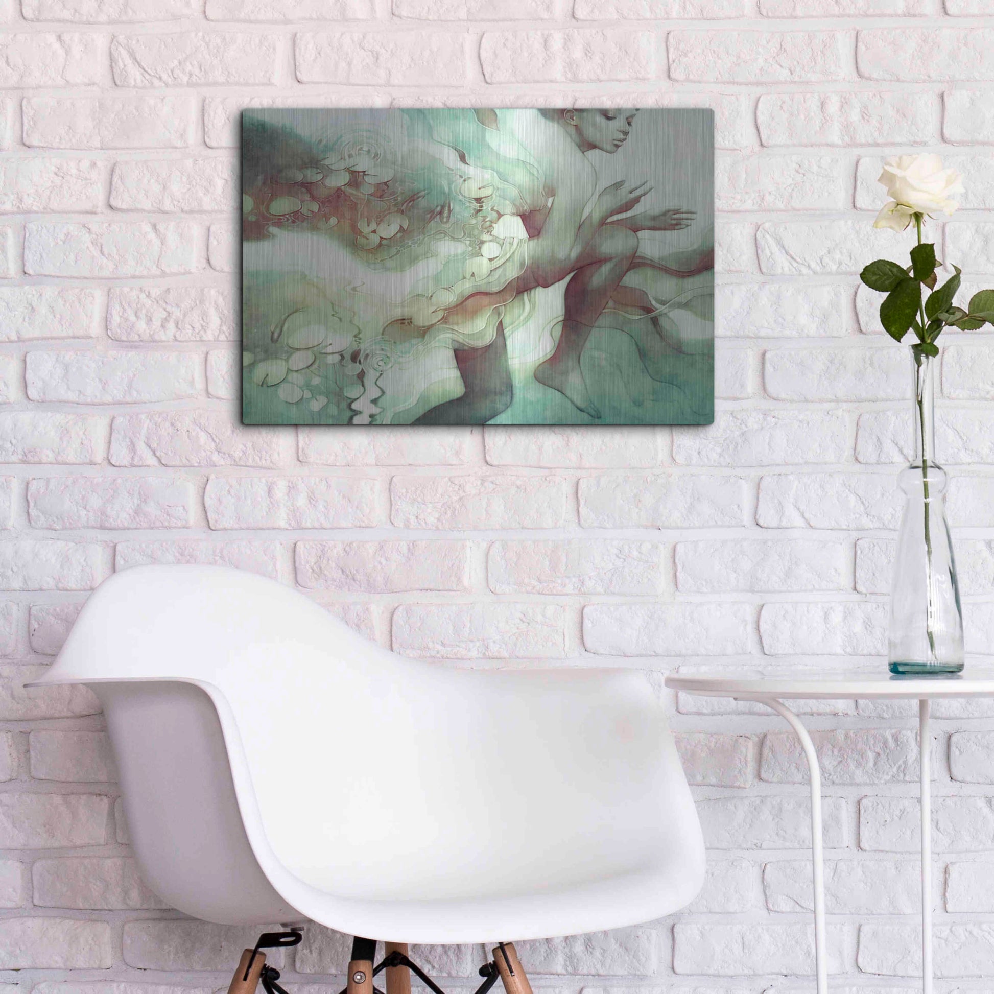 Luxe Metal Art 'Flood' by Anna Dittman, Metal Wall Art,24x16