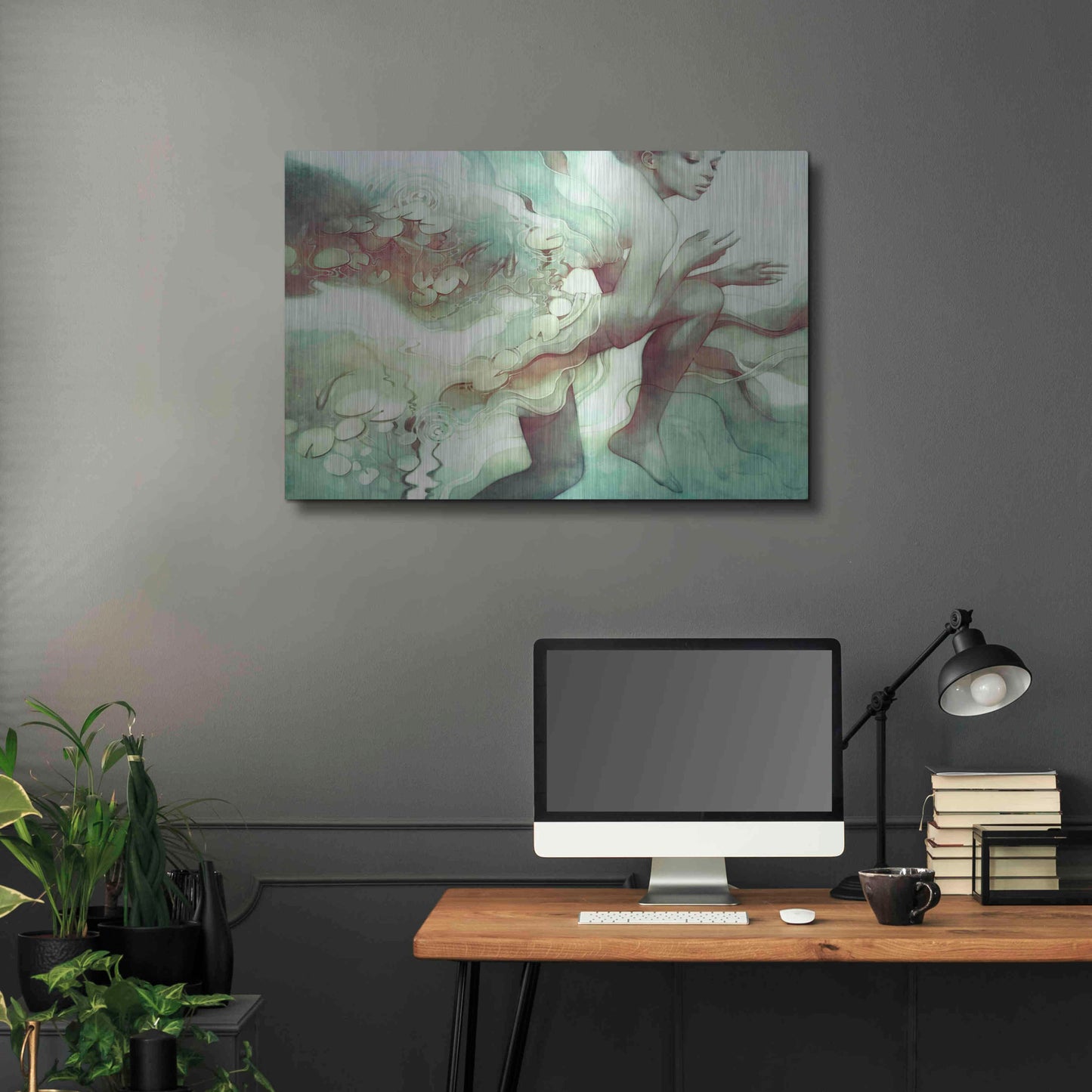 Luxe Metal Art 'Flood' by Anna Dittman, Metal Wall Art,36x24