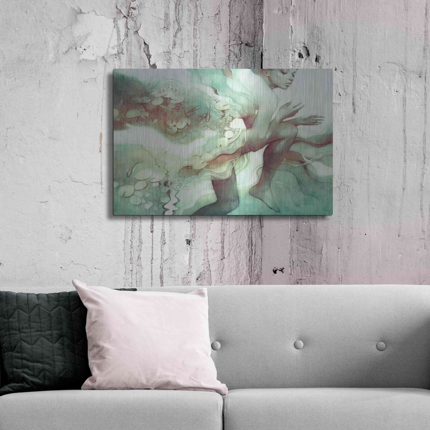 Luxe Metal Art 'Flood' by Anna Dittman, Metal Wall Art,36x24