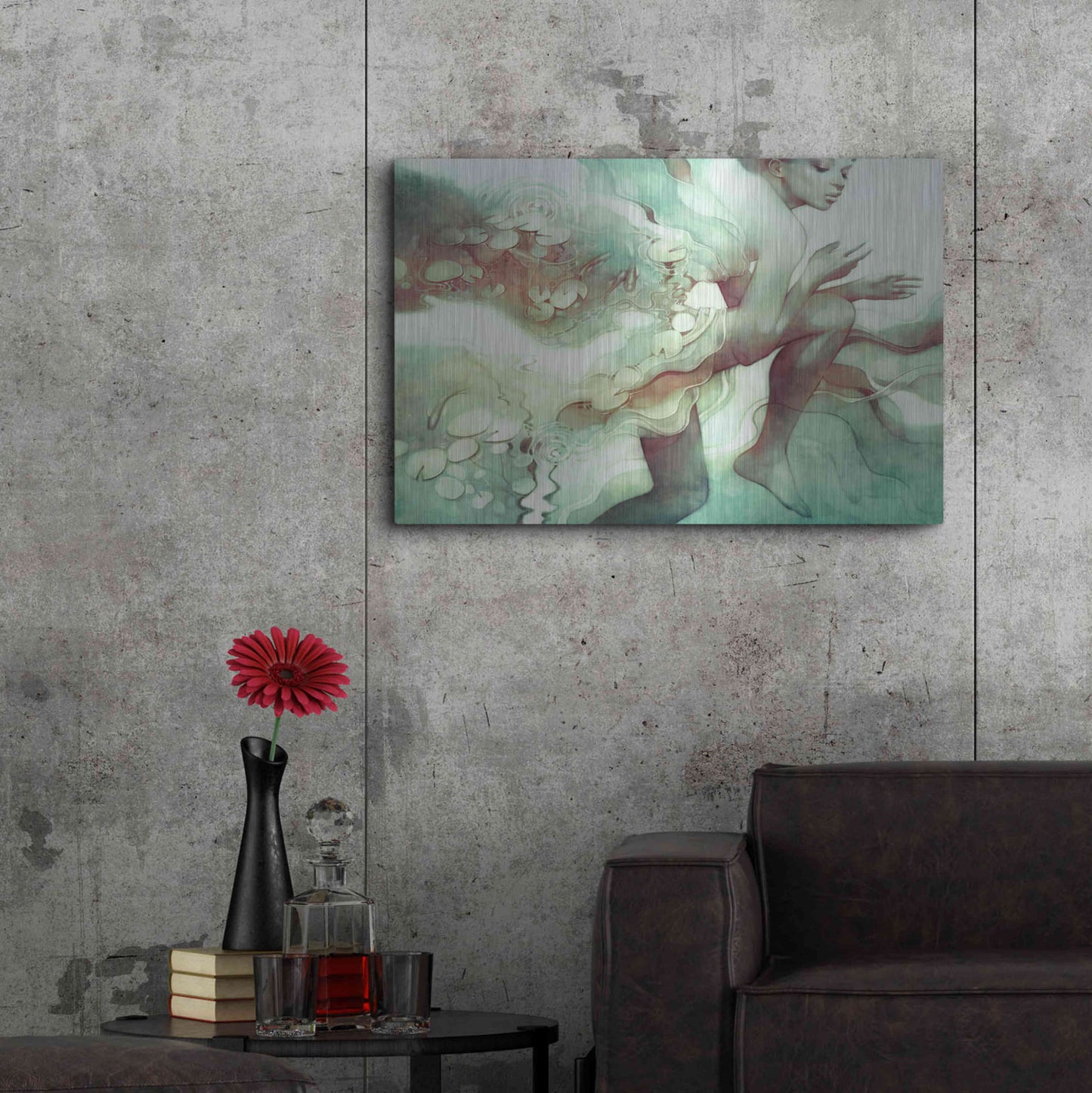 Luxe Metal Art 'Flood' by Anna Dittman, Metal Wall Art,36x24