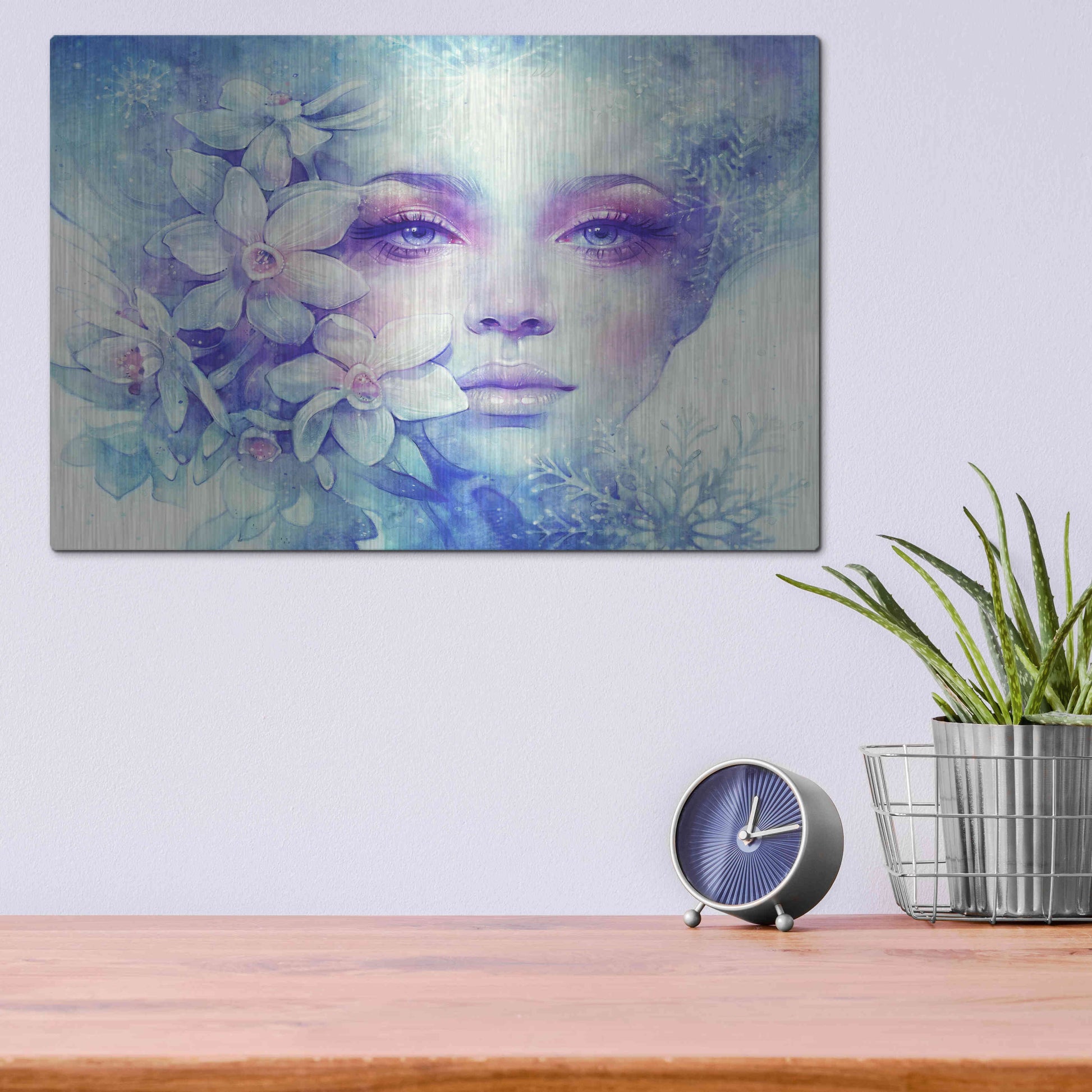 Luxe Metal Art 'December' by Anna Dittman, Metal Wall Art,16x12