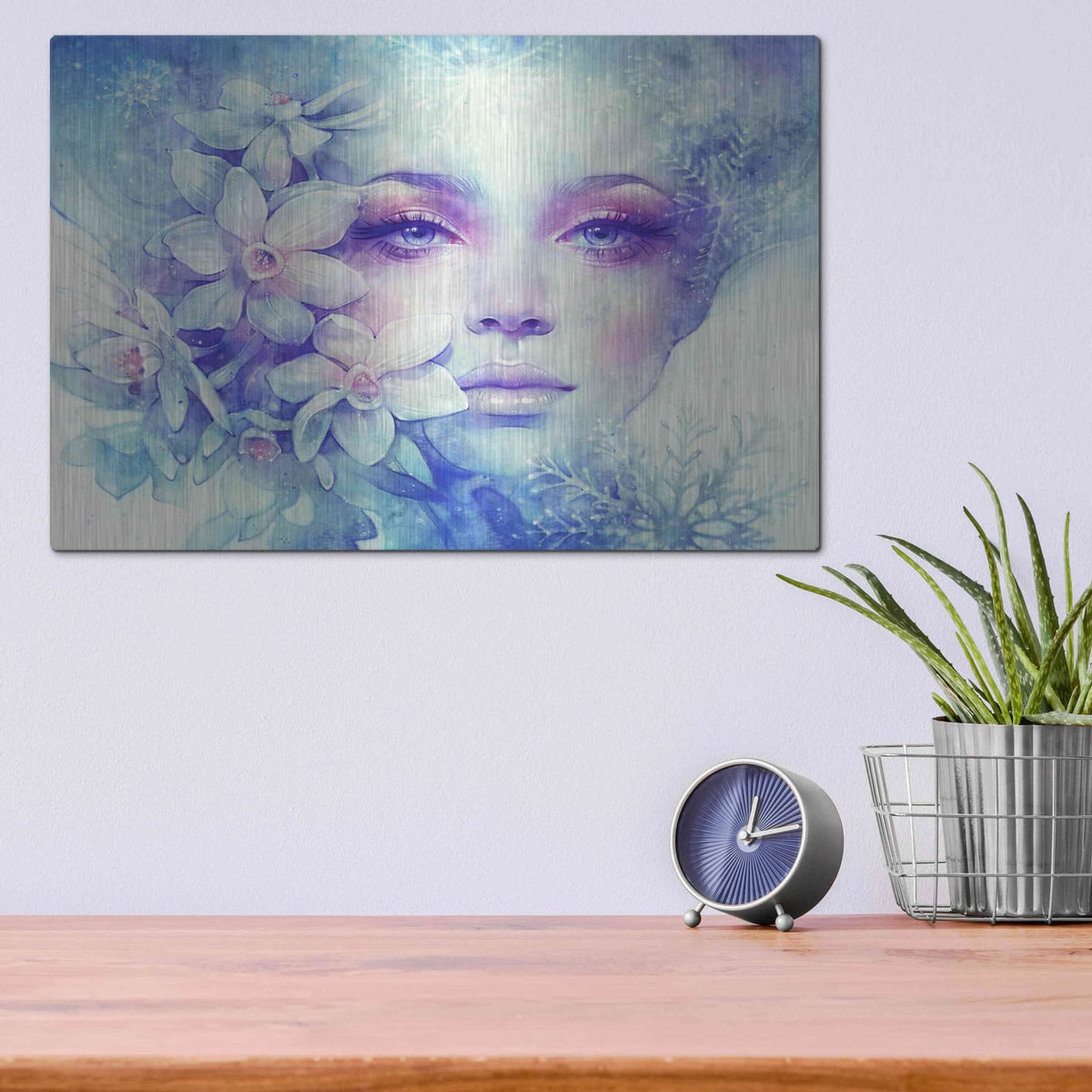'December' by Anna Dittman – Metal Wall Art, 16x12 room view