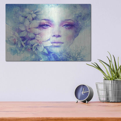 Luxe Metal Art 'December' by Anna Dittman, Metal Wall Art,16x12