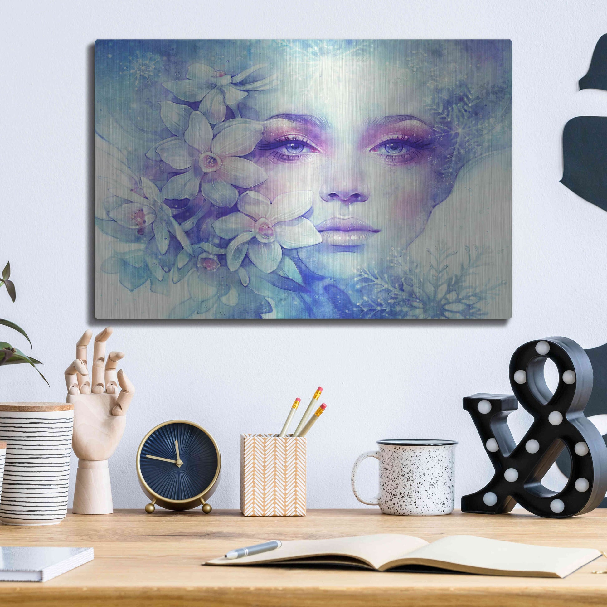 Luxe Metal Art 'December' by Anna Dittman, Metal Wall Art,16x12